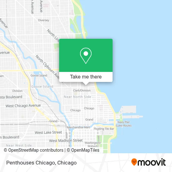 Penthouses Chicago map