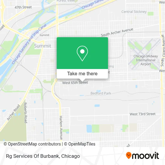 Rg Services Of Burbank map