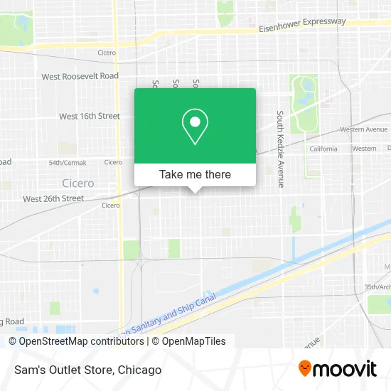 Sam's Outlet Store map