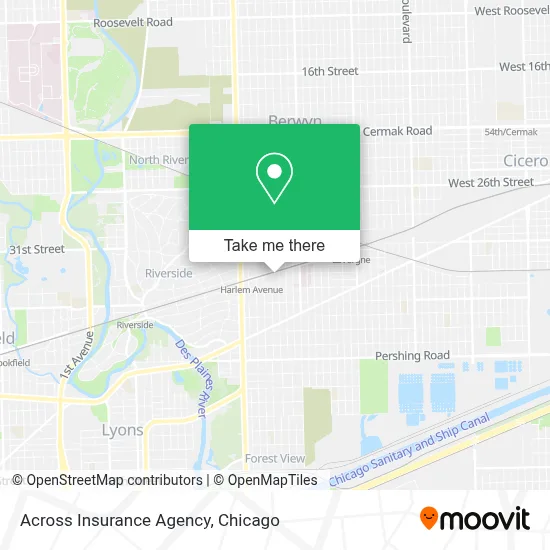 Across Insurance Agency map