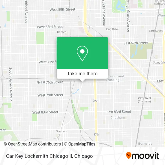 Car Key Locksmith Chicago Il map