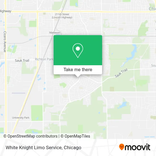 White Knight Limo Service map