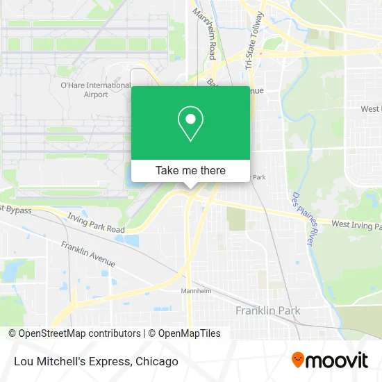 Lou Mitchell's Express map