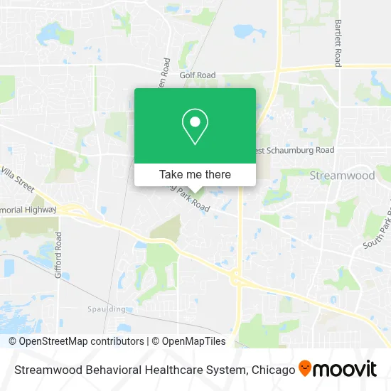 Streamwood Behavioral Healthcare System map