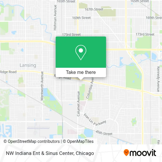 NW Indiana Ent & Sinus Center map