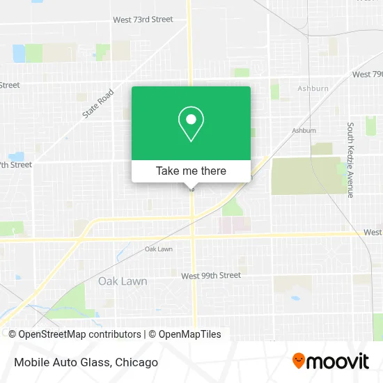 Mobile Auto Glass map