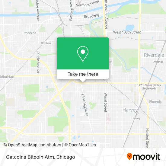 Getcoins Bitcoin Atm map