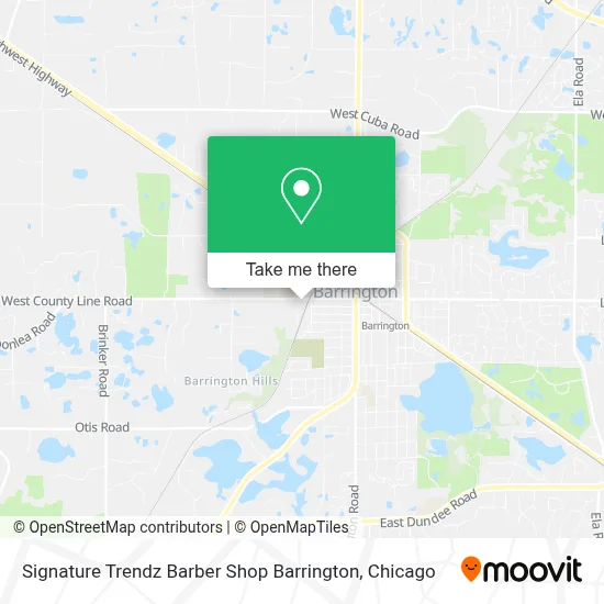 Signature Trendz Barber Shop Barrington map