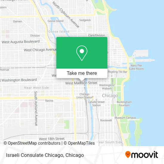 Israeli Consulate Chicago map