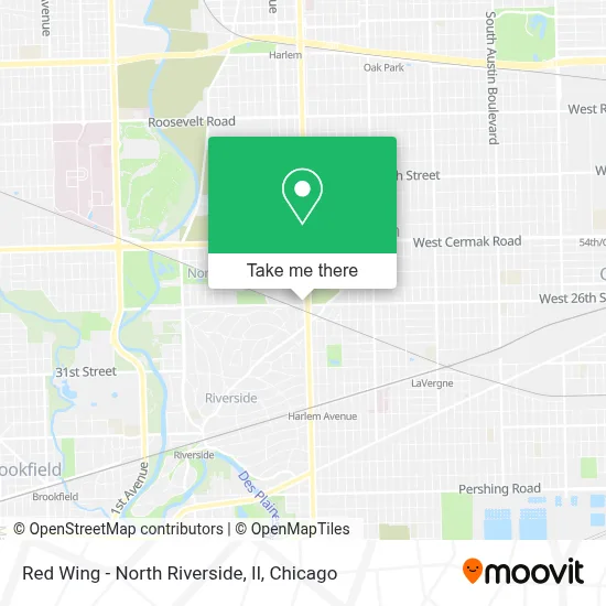 Red Wing - North Riverside, Il map