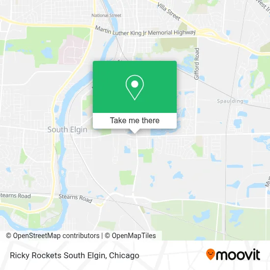 Ricky Rockets South Elgin map