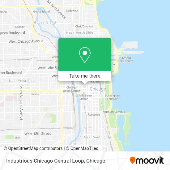 Industrious Chicago Central Loop map