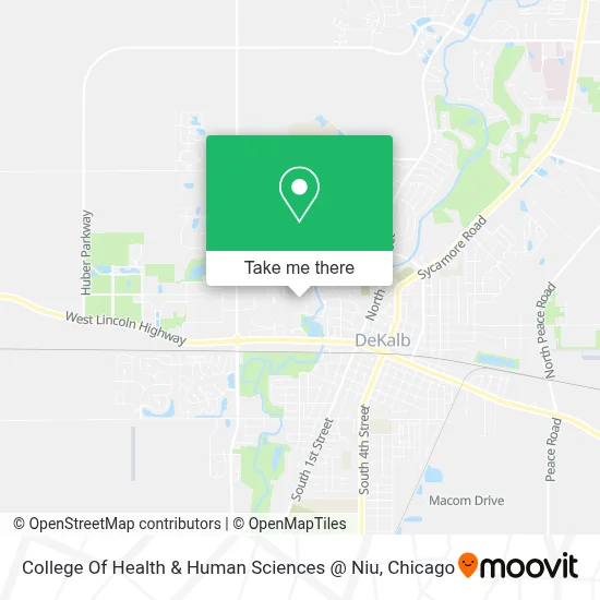 College Of Health & Human Sciences @ Niu map