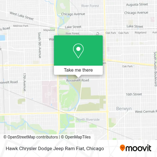 Hawk Chrysler Dodge Jeep Ram Fiat map