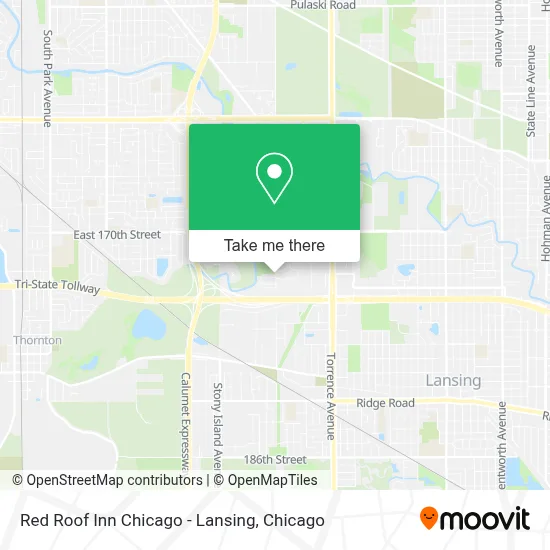 Red Roof Inn Chicago - Lansing map