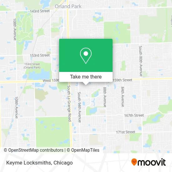 Keyme Locksmiths map