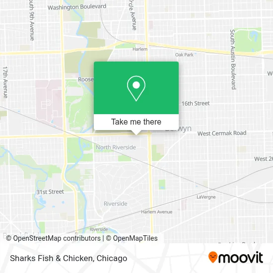 Sharks Fish & Chicken map