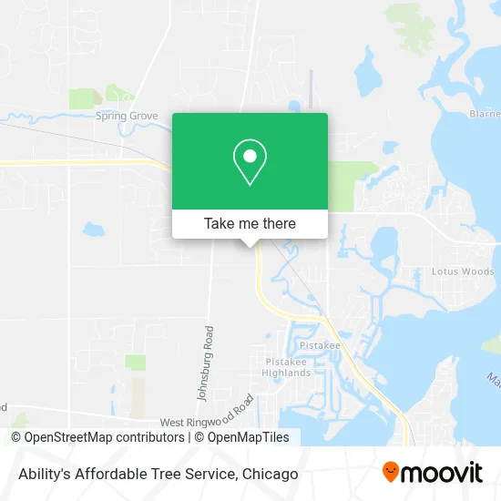 Ability's Affordable Tree Service map