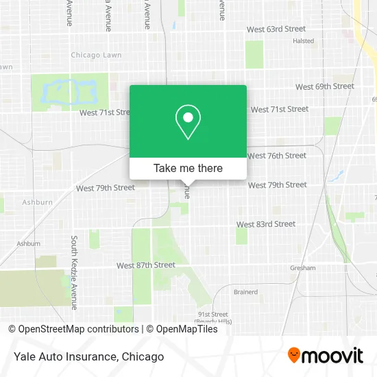 Yale Auto Insurance map