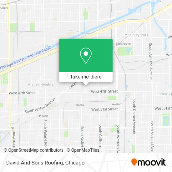David And Sons Roofing map