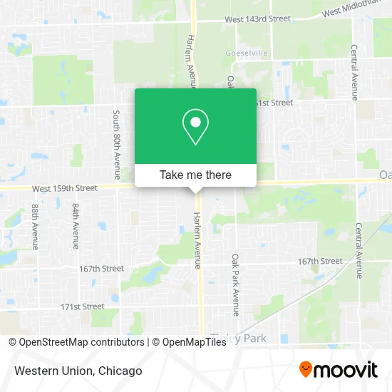 Western Union map