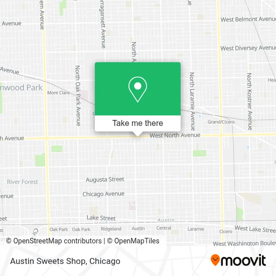 Austin Sweets Shop map