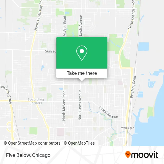 Five Below map
