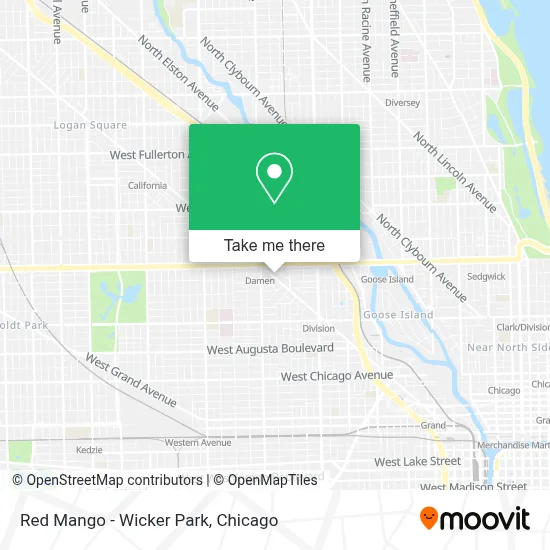 Red Mango - Wicker Park map