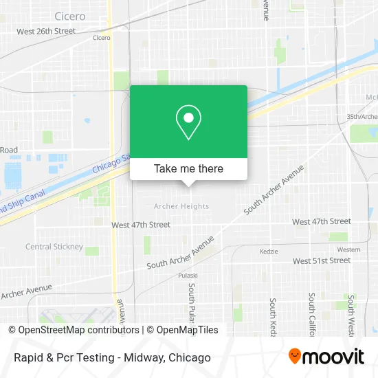 Rapid & Pcr Testing - Midway map