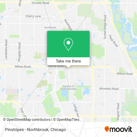 Pinstripes - Northbrook map