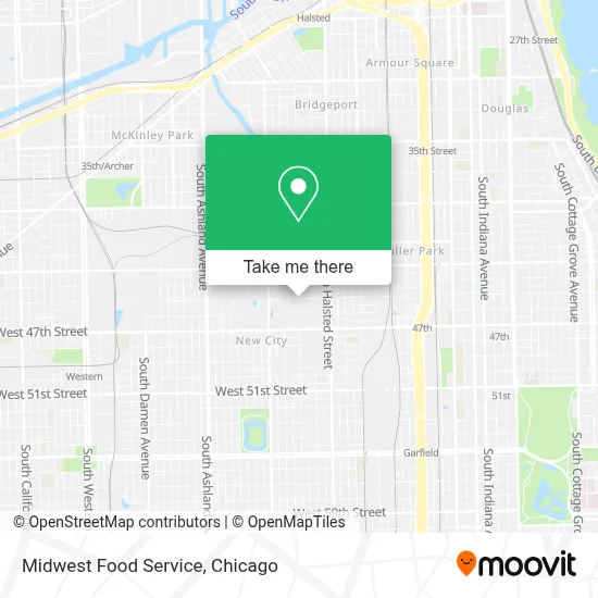 Midwest Food Service map
