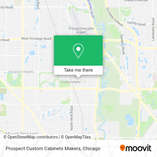Prospect Custom Cabinets Makers map
