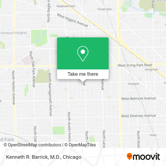 Kenneth R. Barrick, M.D. map