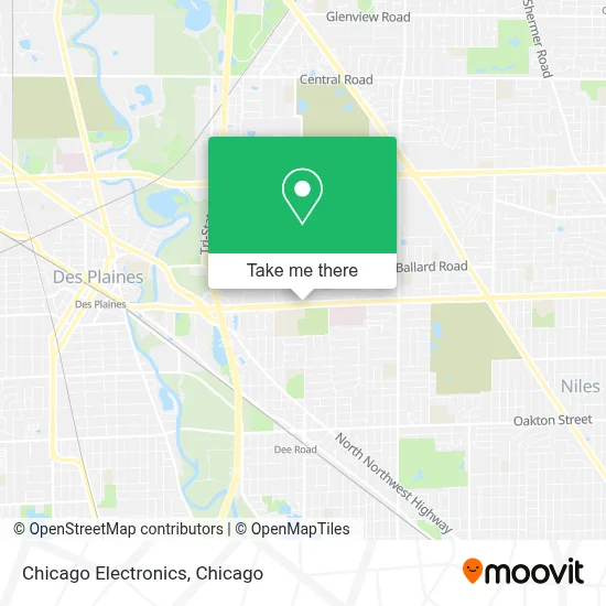 Chicago Electronics map