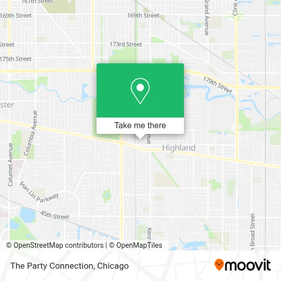 The Party Connection map