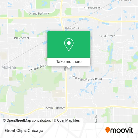 Great Clips map
