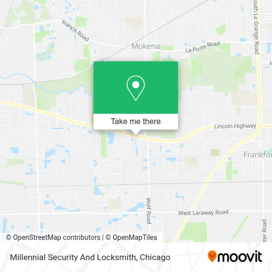 Millennial Security And Locksmith map