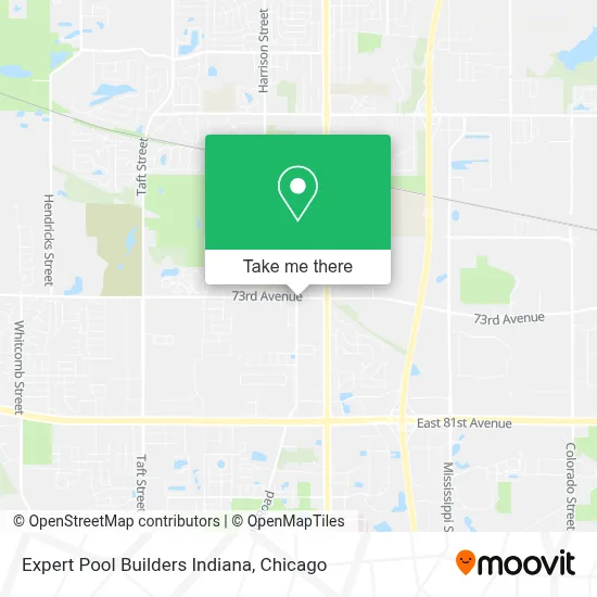 Expert Pool Builders Indiana map