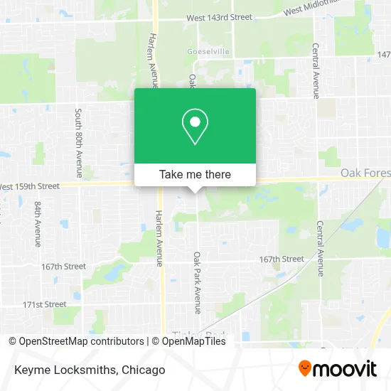 Keyme Locksmiths map
