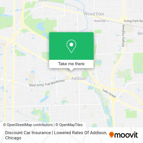 Discount Car Insurance | Lowered Rates Of Addison map