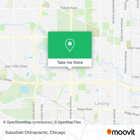 Suburban Chiropractic map