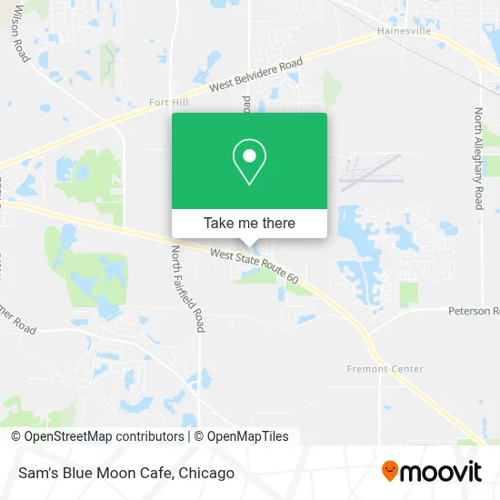 Sam's Blue Moon Cafe map