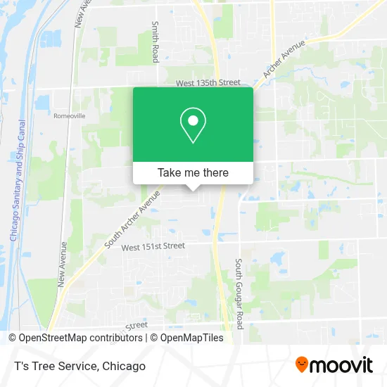 T's Tree Service map