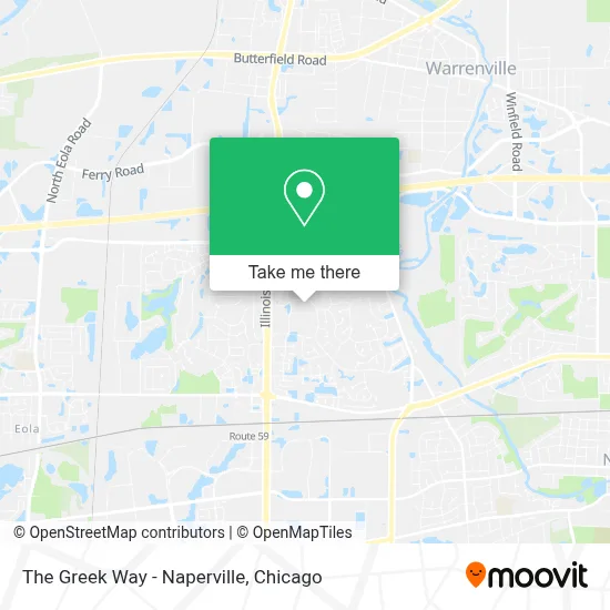 The Greek Way - Naperville map