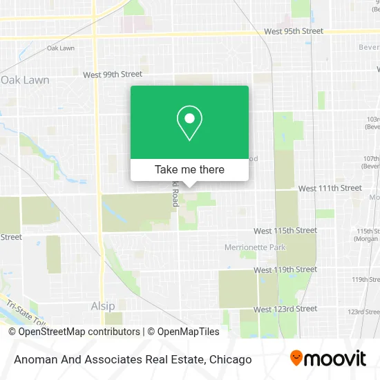 Anoman And Associates Real Estate map