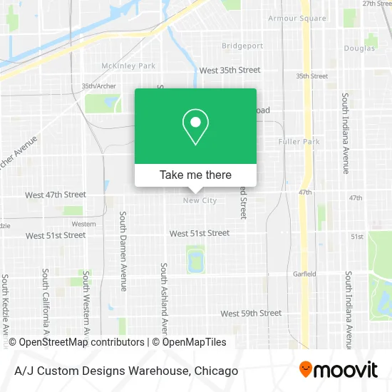 A/J Custom Designs Warehouse map