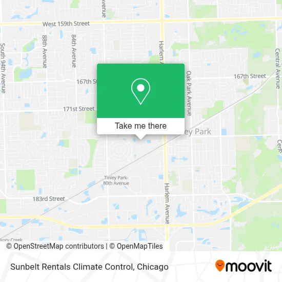 Sunbelt Rentals Climate Control map