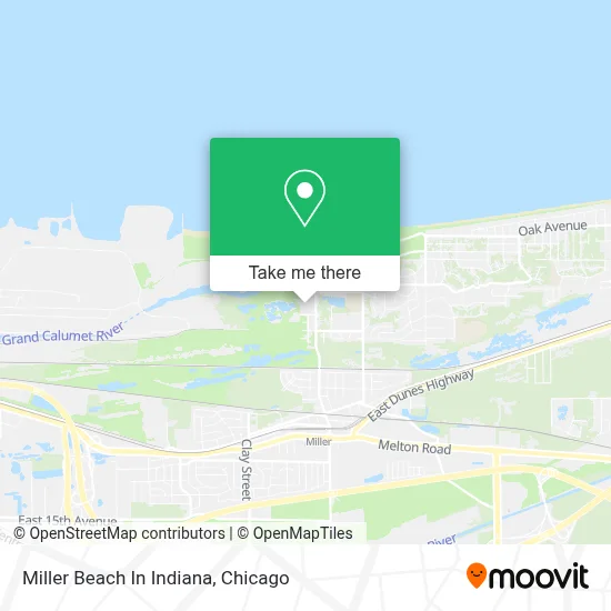Miller Beach In Indiana map