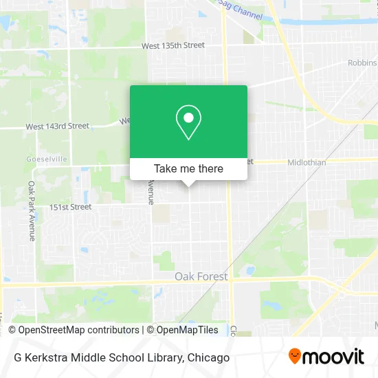 G Kerkstra Middle School Library map