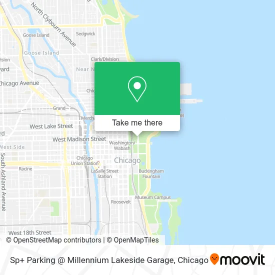 Sp+ Parking @ Millennium Lakeside Garage map